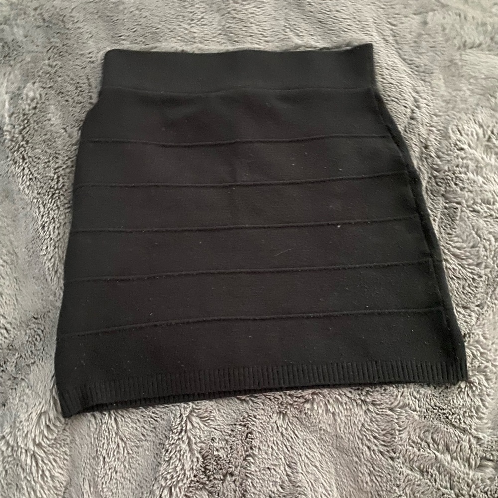 Black mini skirt